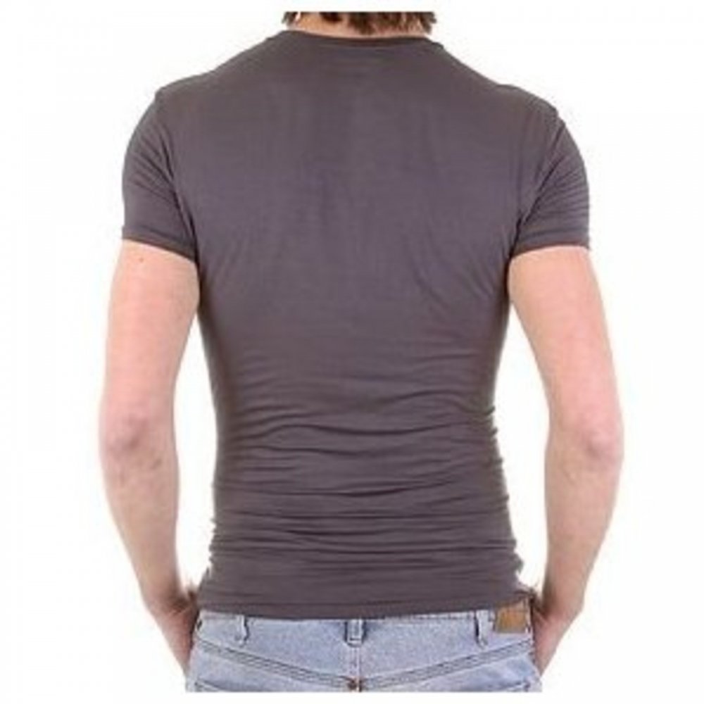Slate Grey, Short Sleeve, Fitted Crew Neck T-Shirt