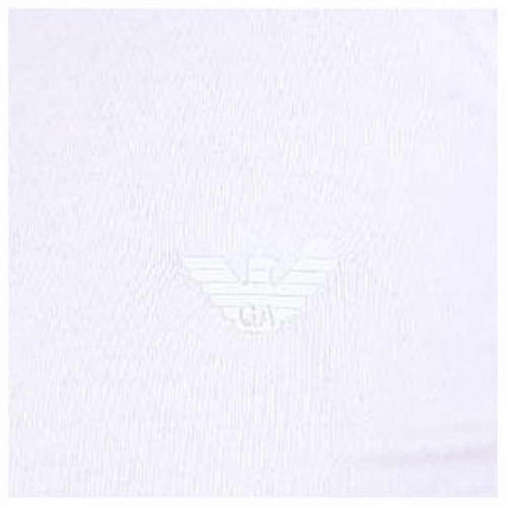 White, Fitted T-Shirt with Elastic Trim Cuffs