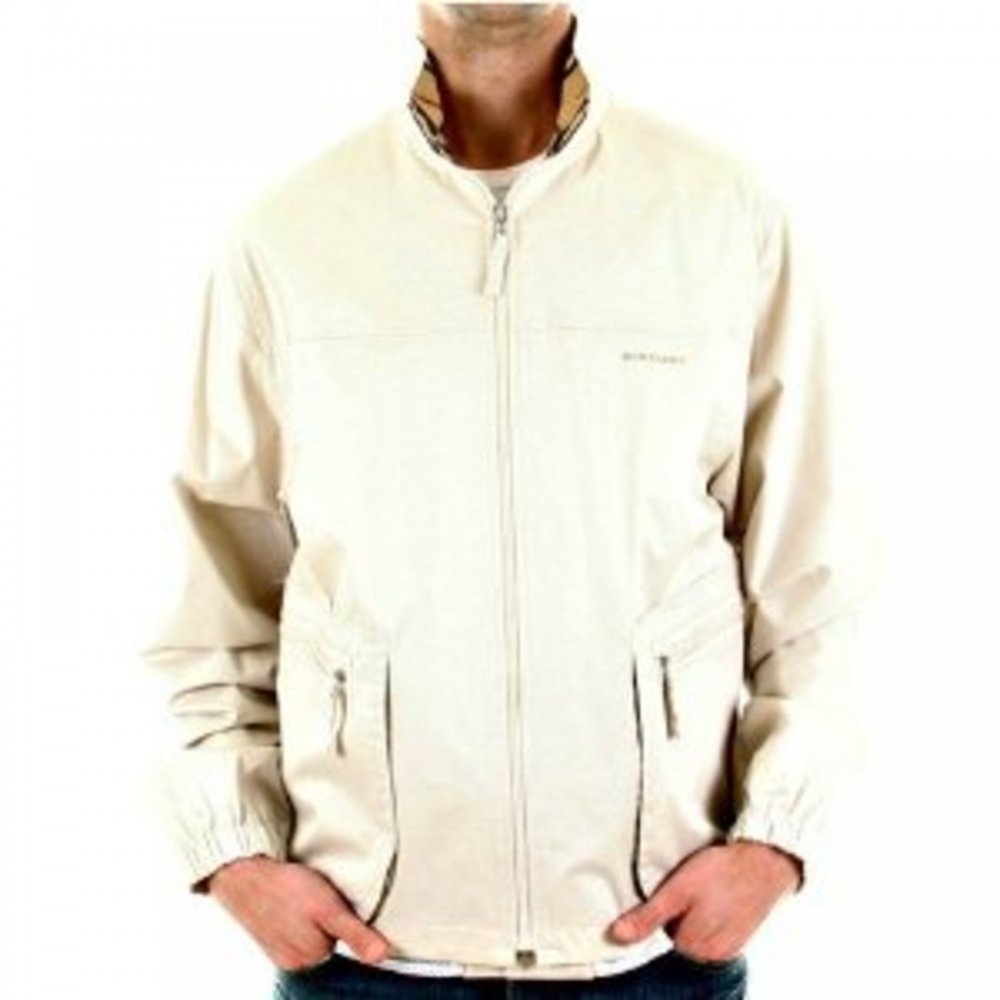 Beige Regular Fit Cotton Jacket