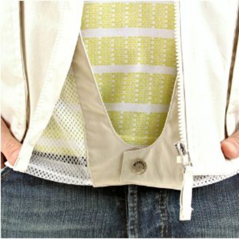 Beige Regular Fit Cotton Jacket