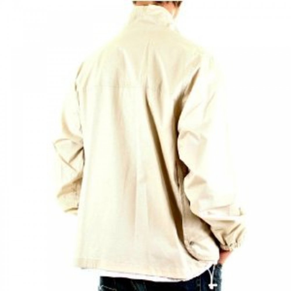 Beige Regular Fit Cotton Jacket