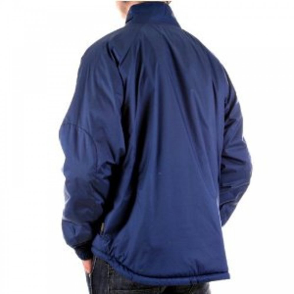 Regular Fit Two-Way Zipped Blue Jacket