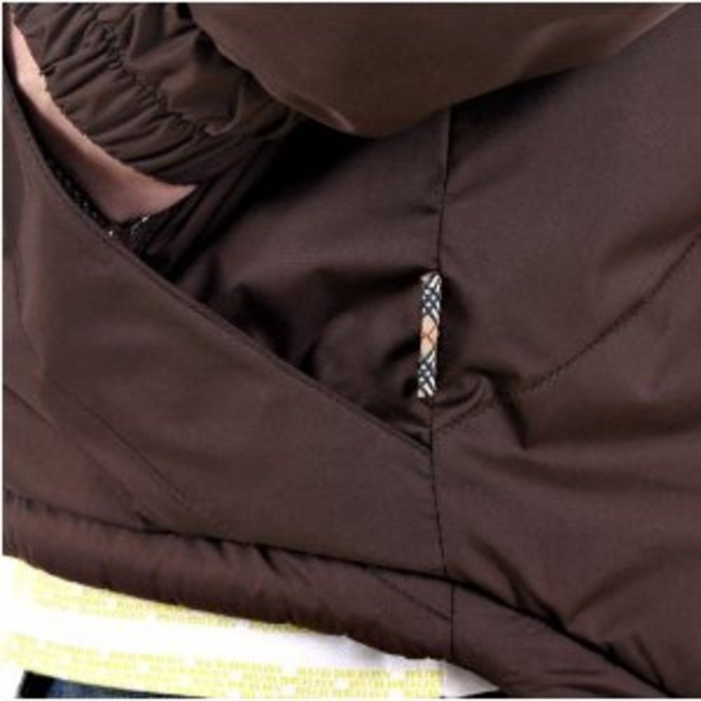 Regular Fit, Two-Way Zipped Brown Jacket