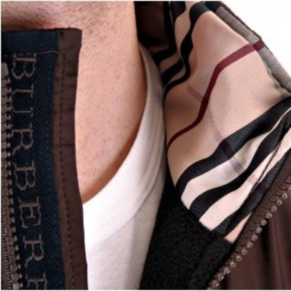 Regular Fit, Two-Way Zipped Brown Jacket