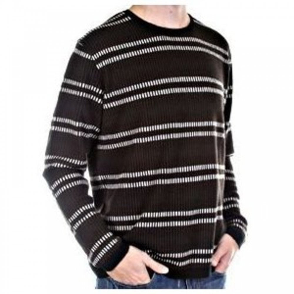 Long Sleeve Brown and Black Stripe Knitwear