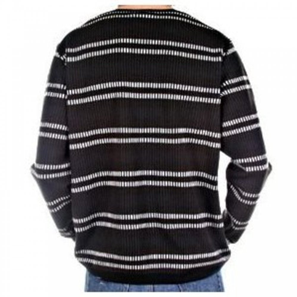 Long Sleeve Brown and Black Stripe Knitwear