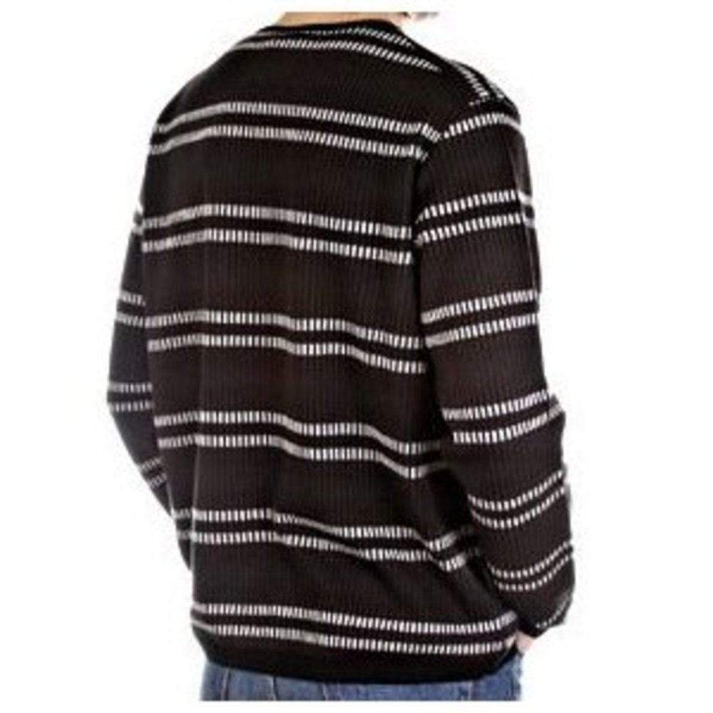 Long Sleeve Brown and Black Stripe Knitwear