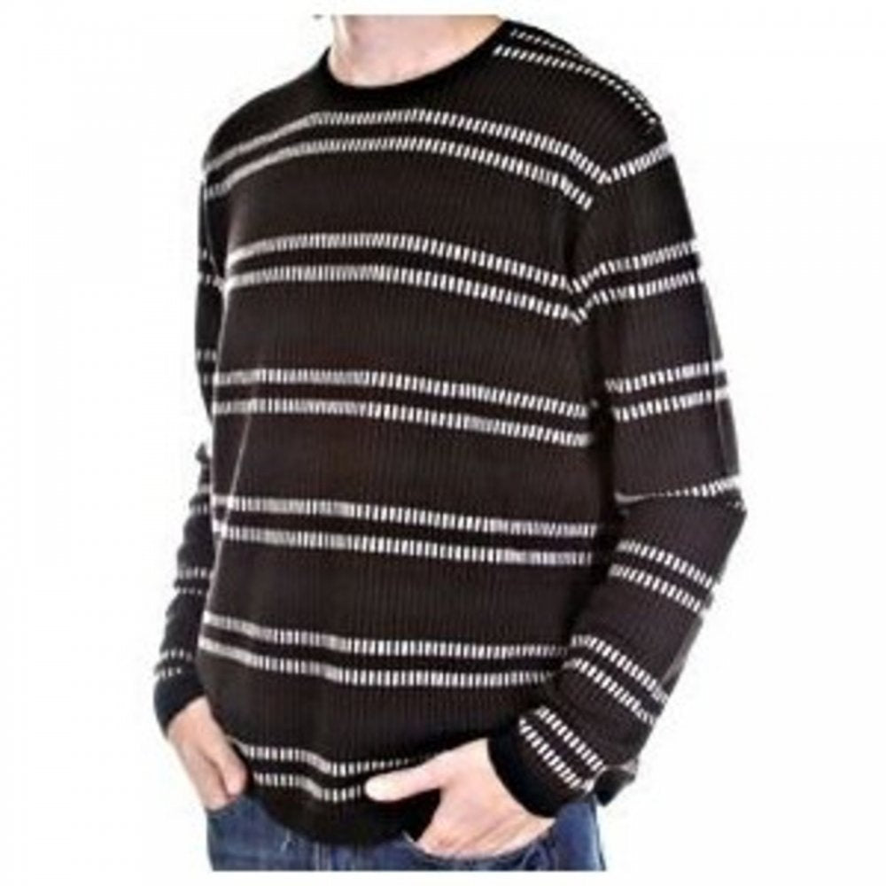 Long Sleeve Brown and Black Stripe Knitwear