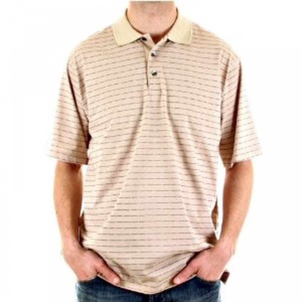 Pique Polo Shirt with Stone Applied Buttons