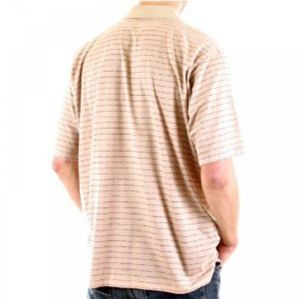 Pique Polo Shirt with Stone Applied Buttons