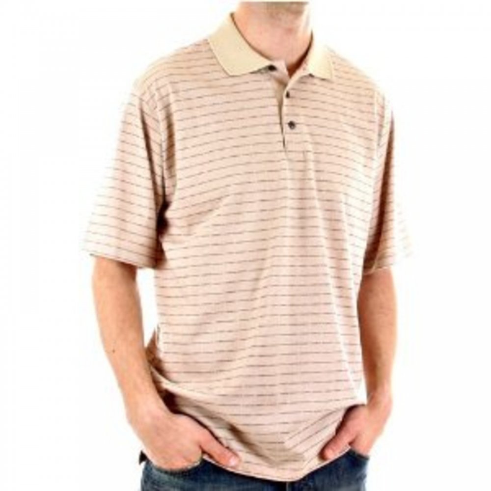 Pique Polo Shirt with Stone Applied Buttons