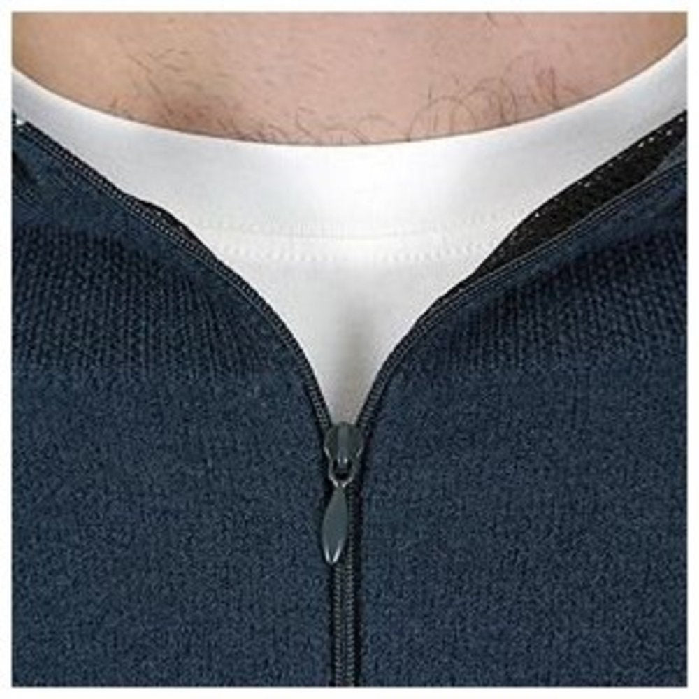 Oil Blue, Regular Fit, Two Way Zip, High Neck, Hooded Knitwear