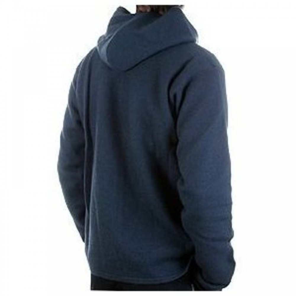 Oil Blue, Regular Fit, Two Way Zip, High Neck, Hooded Knitwear