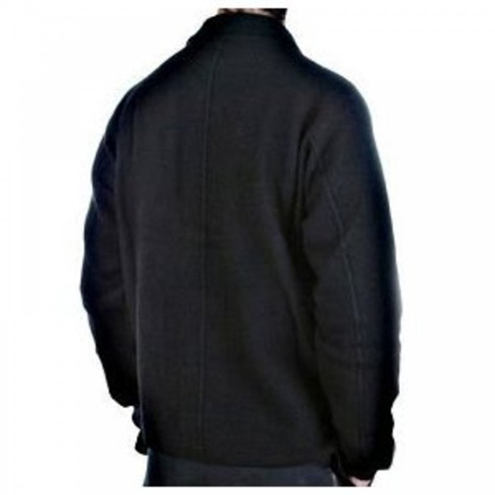 Black, Regular Fit, Button through High Neck, Knitted Cardigan Jacket