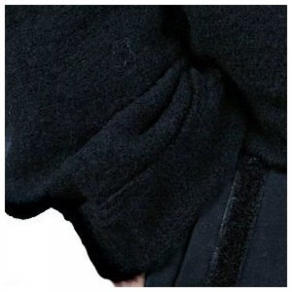 Black, Regular Fit, Button through High Neck, Knitted Cardigan Jacket