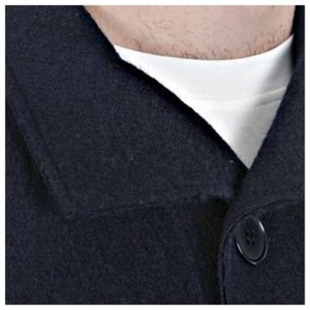 Navy Regular Fit Button through High Neck Knitted Cardigan Jacket