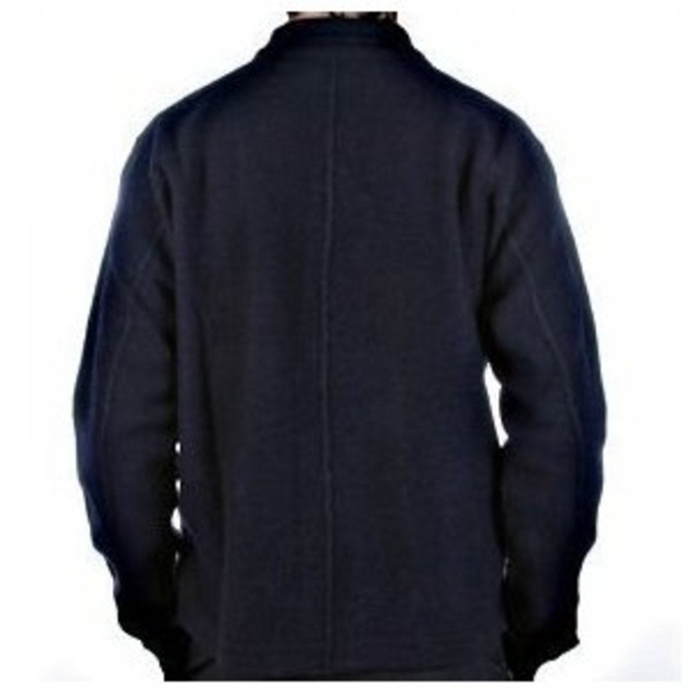 Navy Regular Fit Button through High Neck Knitted Cardigan Jacket