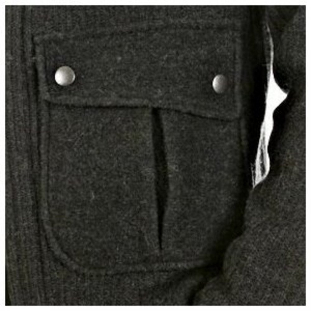 Melange grey Zip through Knitted jacket