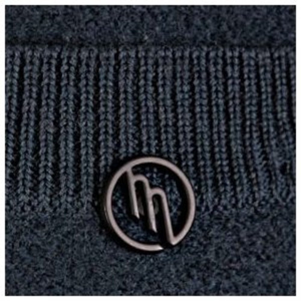 Oil Blue Regular Fit Zip through Long Sleeve Knitted Jacket
