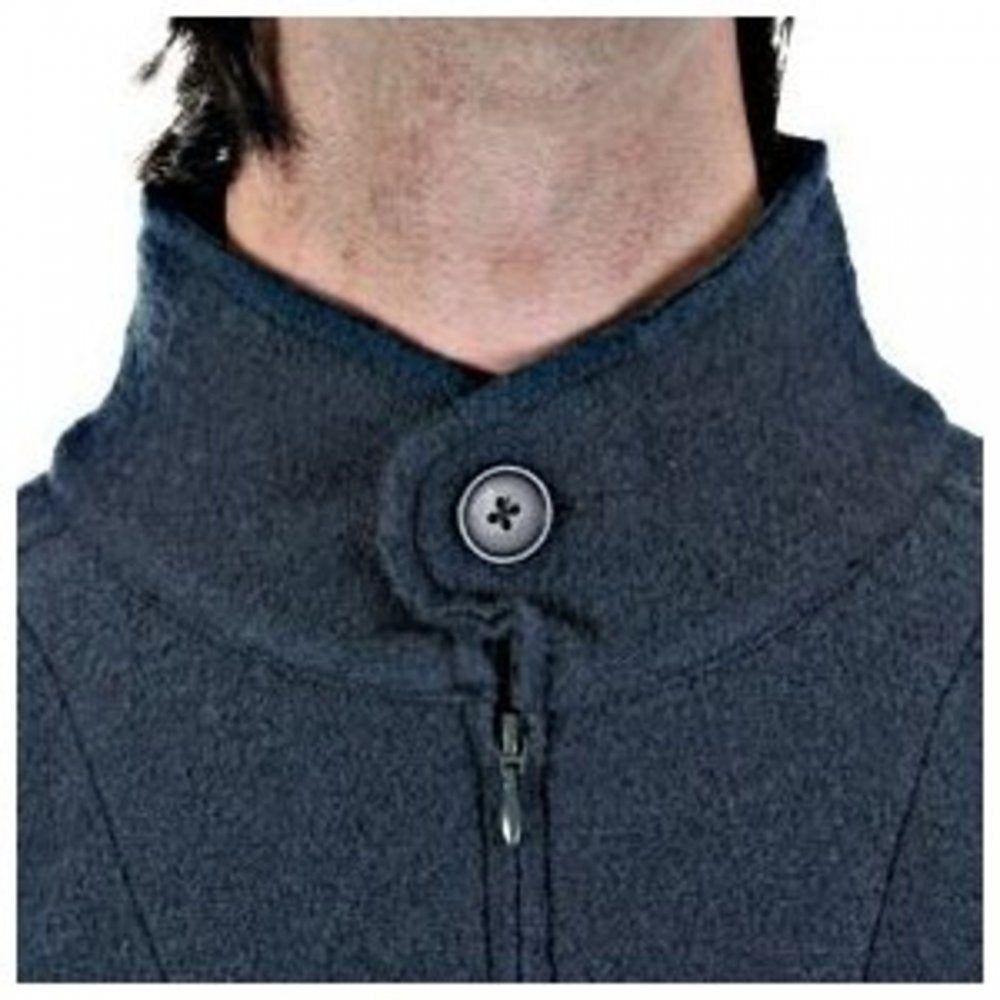 Oil Blue Regular Fit Zip through Long Sleeve Knitted Jacket