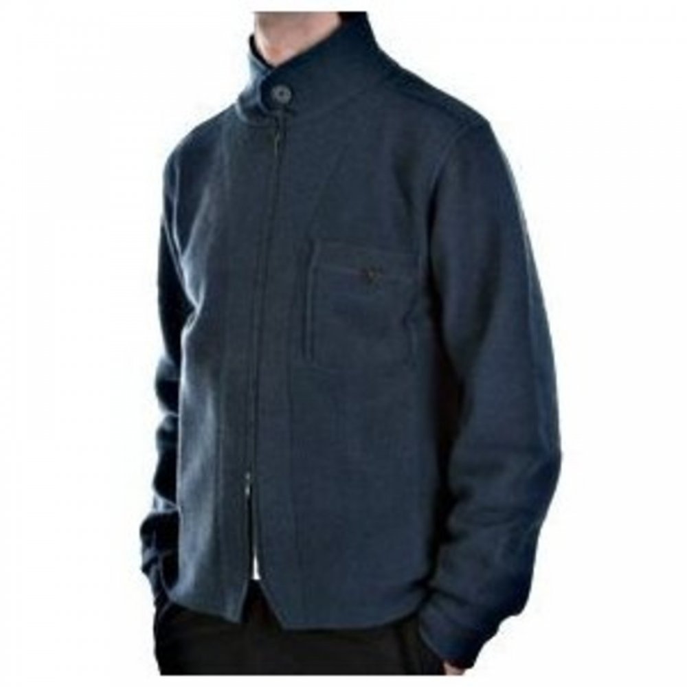 Oil Blue Regular Fit Zip through Long Sleeve Knitted Jacket