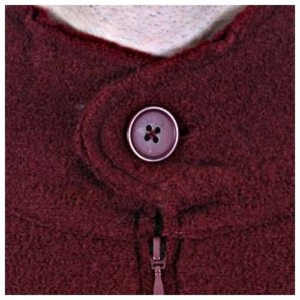 Red Zip through Long Sleeve Knitted Jacket