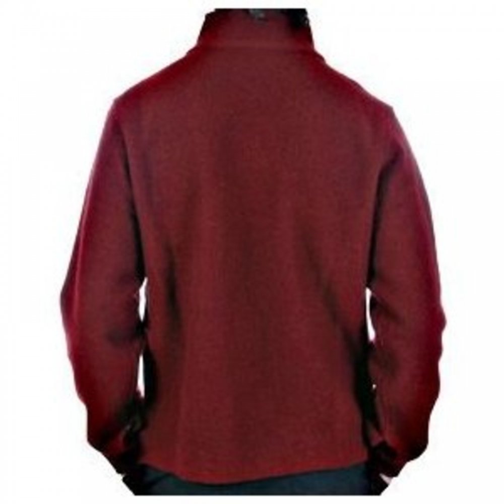 Red Zip through Long Sleeve Knitted Jacket
