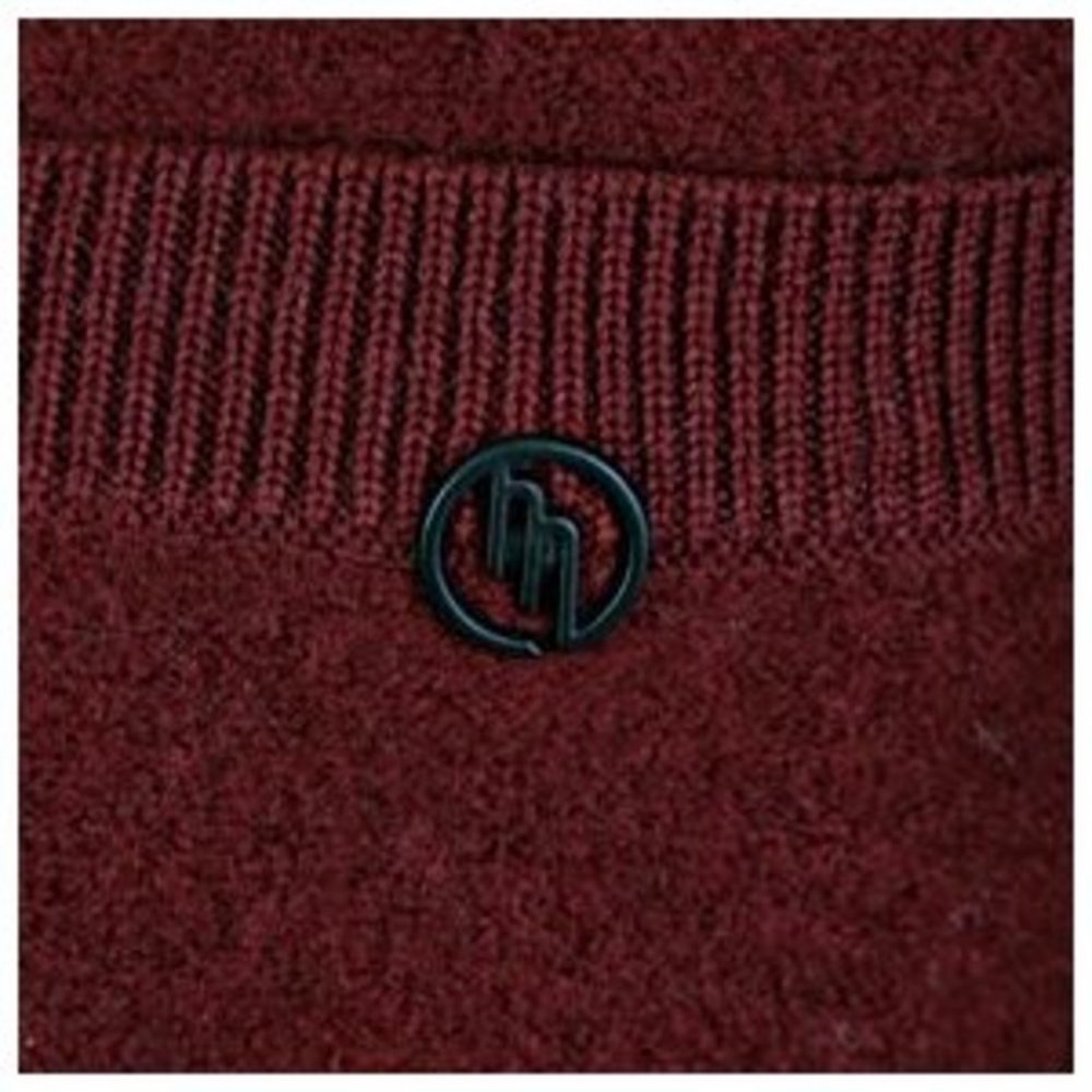 Red Zip through Long Sleeve Knitted Jacket