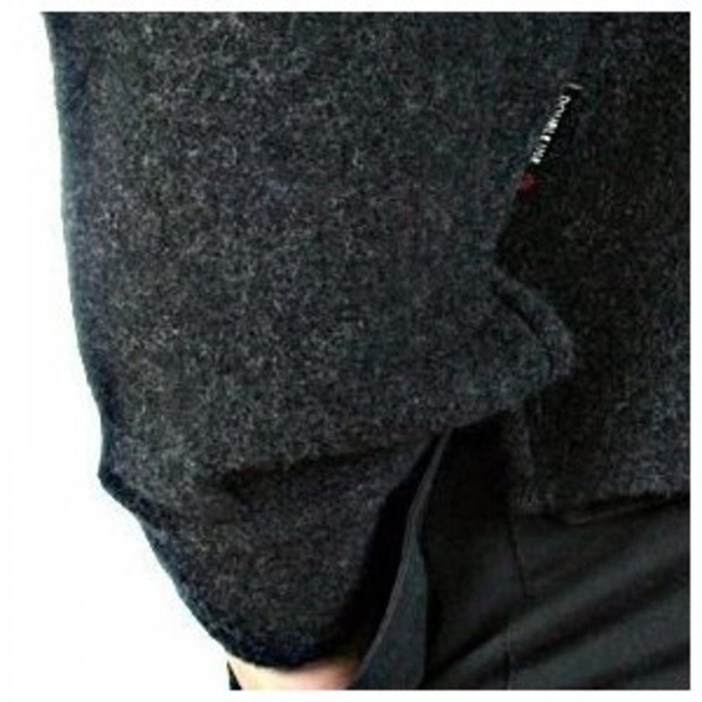 Melange Grey Zip through Long Sleeve Knitted Jacket