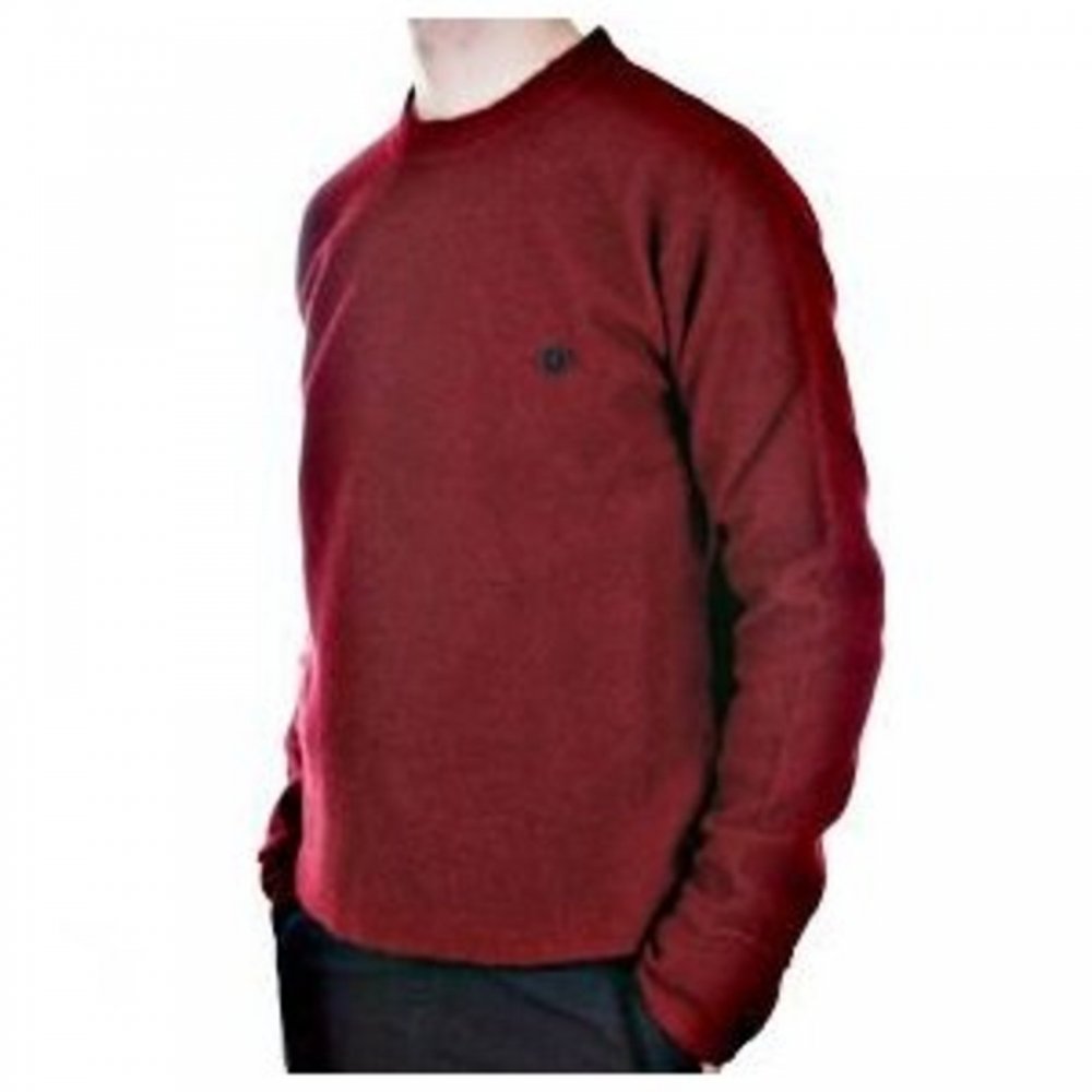 Red Regular Fit Crew Neck Long Sleeve Knitwear