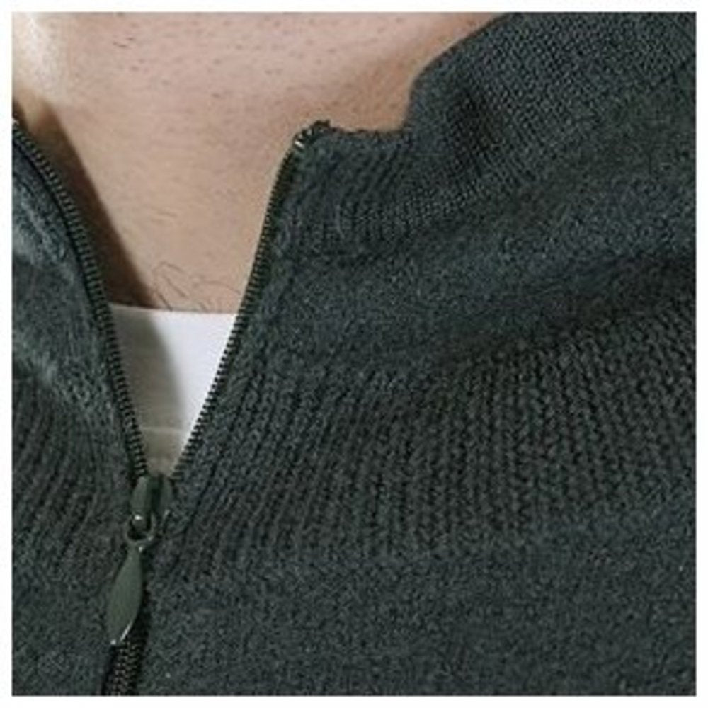 Dark Green Hooded Long Sleeve Knitwear