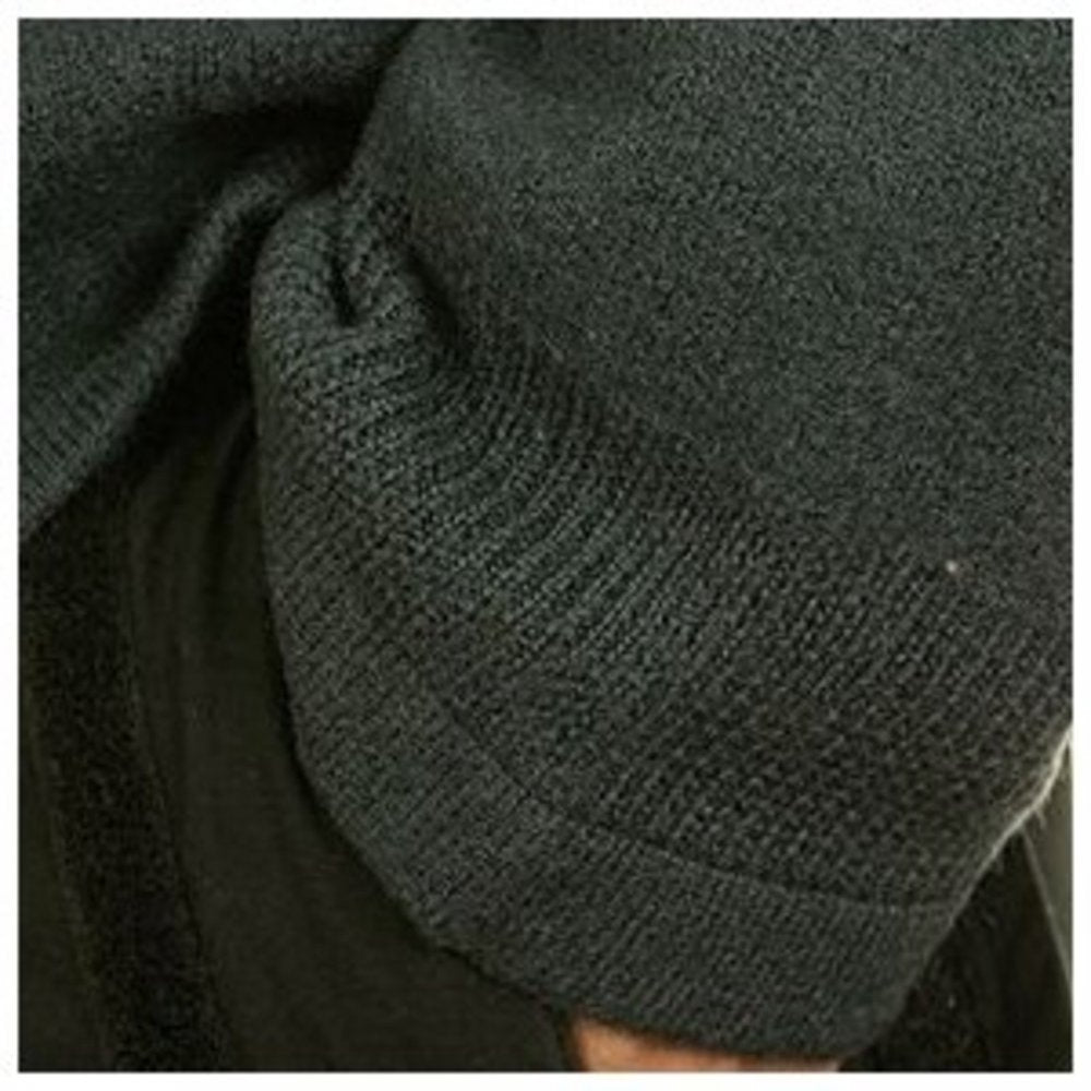 Dark Green Hooded Long Sleeve Knitwear
