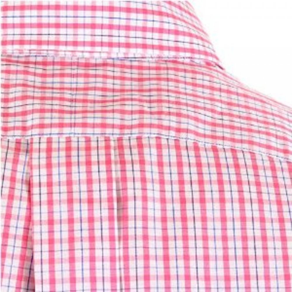 Regular Fit Long Sleeve Pink/White Check Shirt
