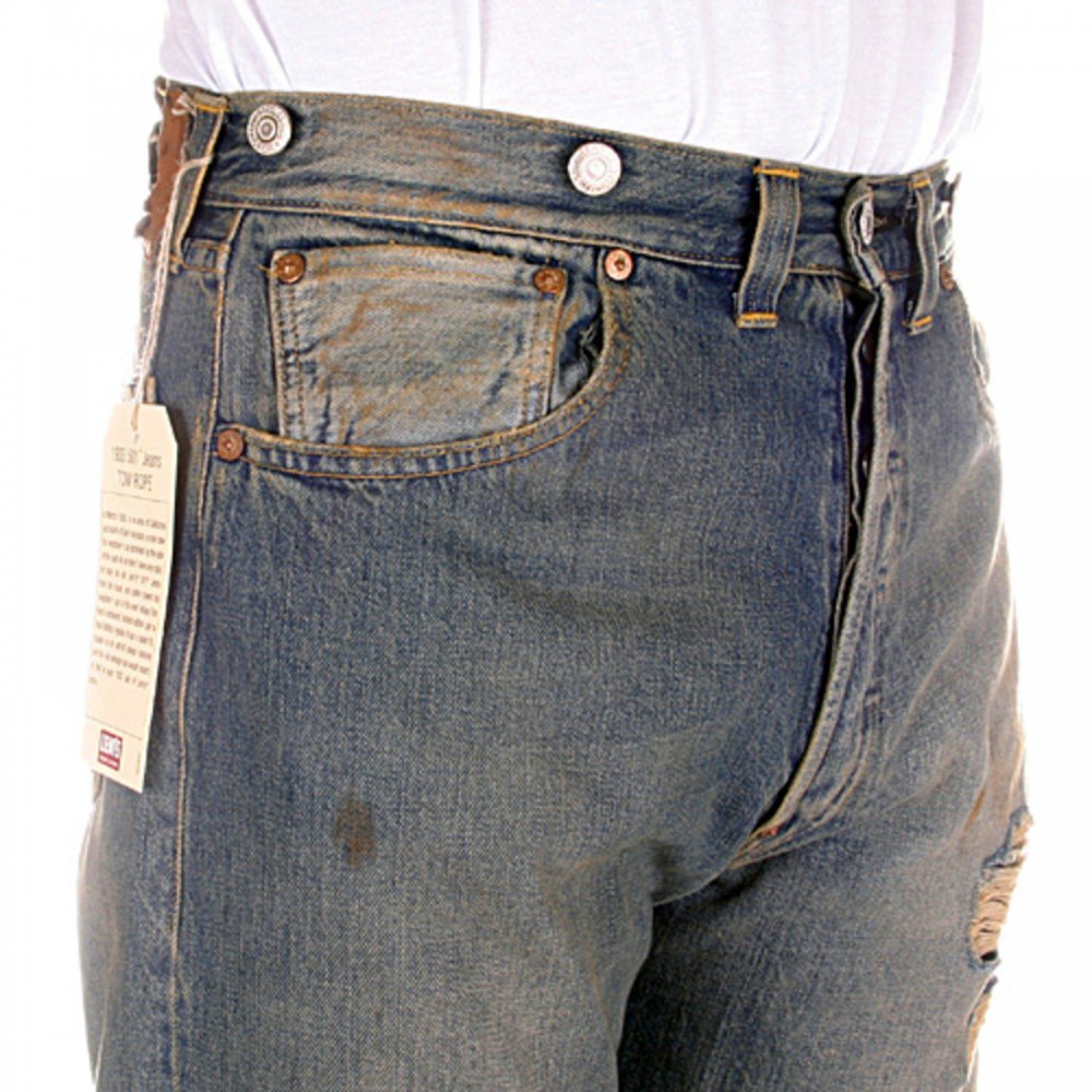 Limited Edition Oil Stained Torn Distressed Vintage mens jeans