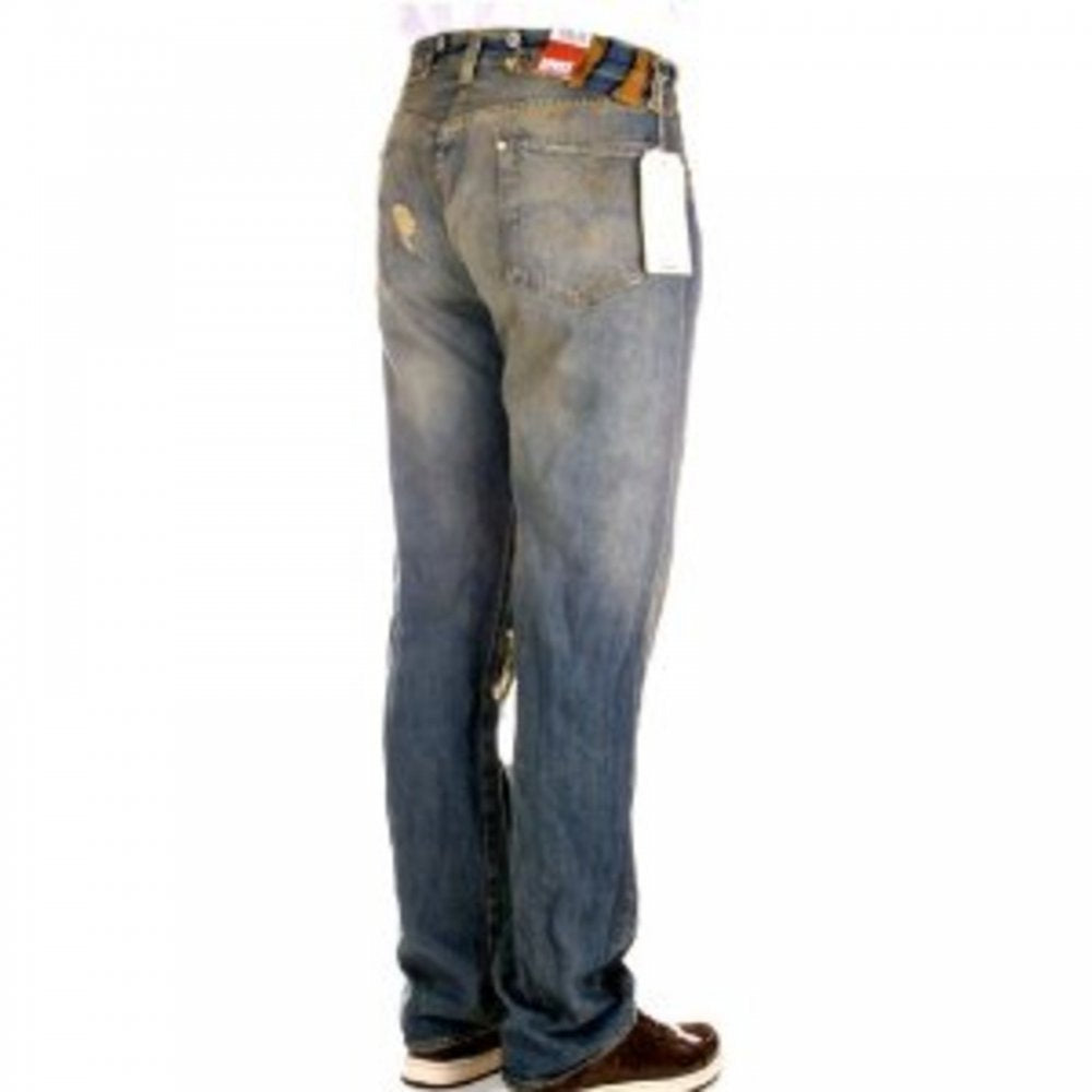 Limited Edition Oil Stained Torn Distressed Vintage mens jeans