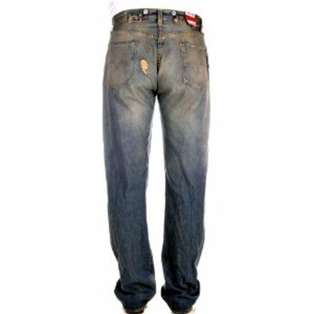 Limited Edition Oil Stained Torn Distressed Vintage mens jeans