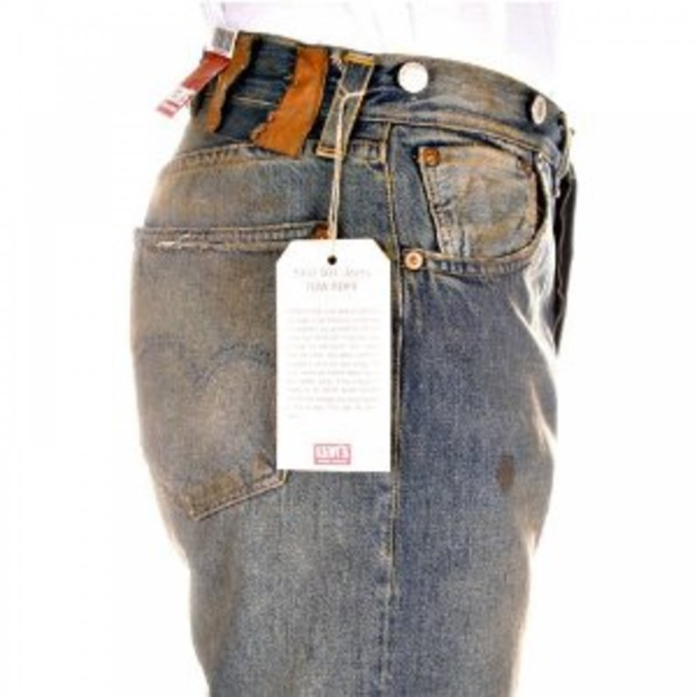 Limited Edition Oil Stained Torn Distressed Vintage mens jeans