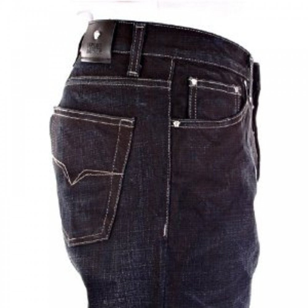 Dark Indigo Loose Fit Straight Leg Denim Jeans