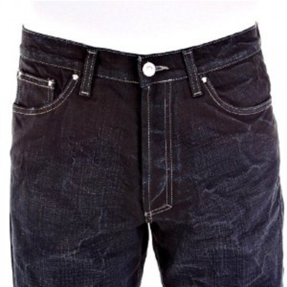 Dark Indigo Loose Fit Straight Leg Denim Jeans