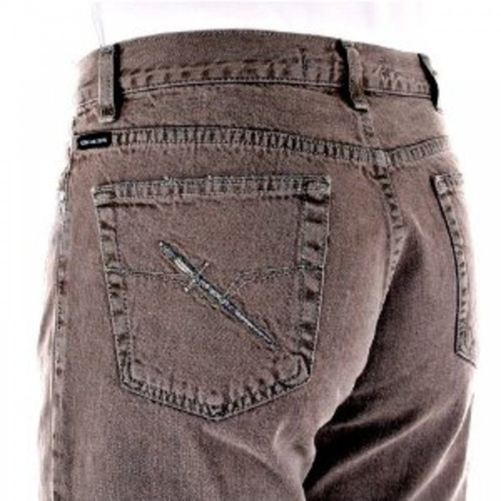 Washed Taupe, Slim Fit, Distressed Denim Jeans