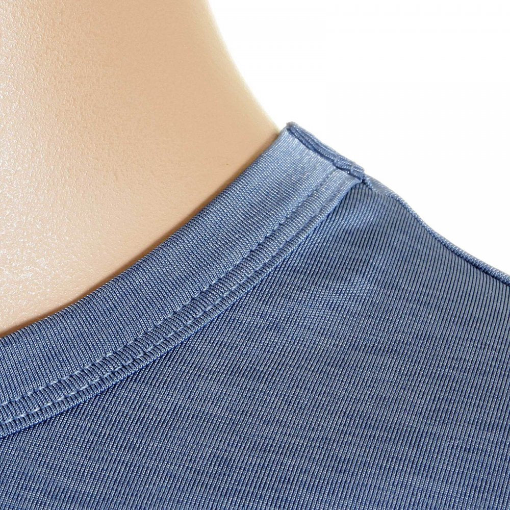 Pale Blue Short Sleeve Regular Fit Stretch Crew Neck T-Shirt