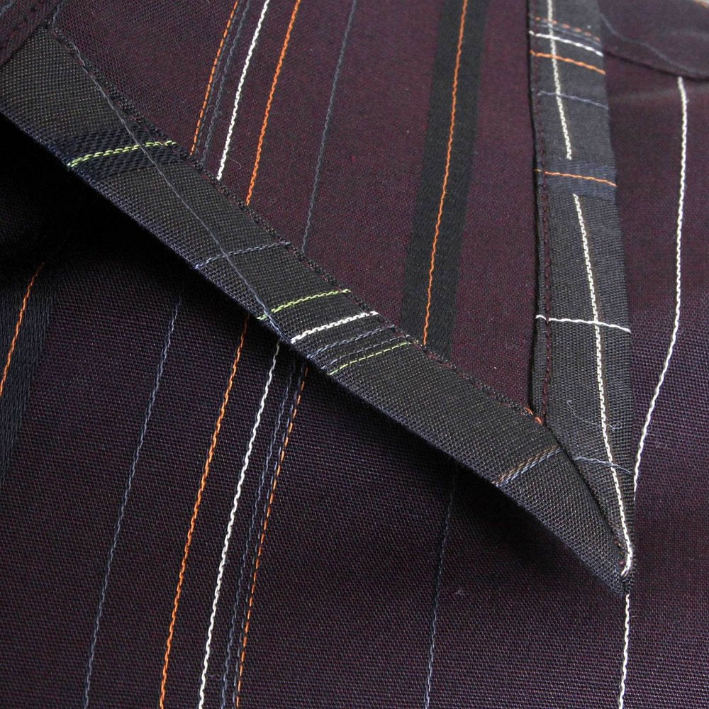 Aubergine Striped Fitted Long Sleeve Shirt