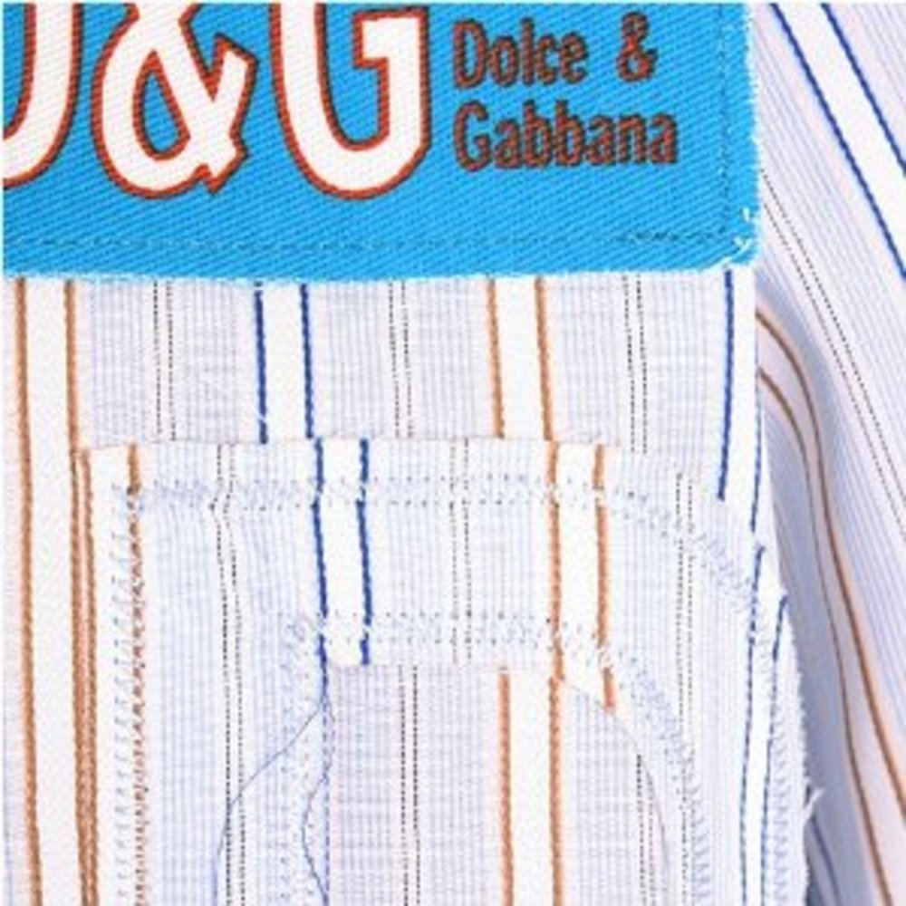 Blue Multi Stripe Long Sleeve Fitted Shirt