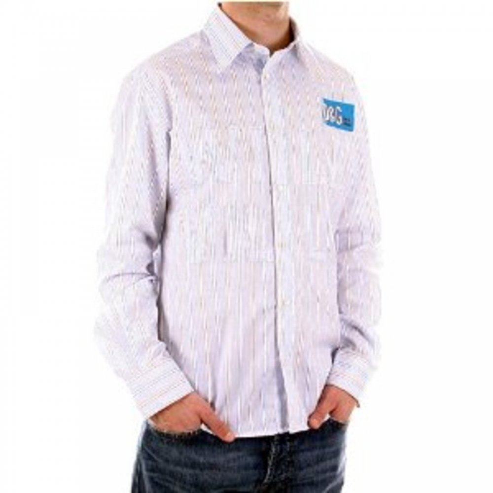 Blue Multi Stripe Long Sleeve Fitted Shirt