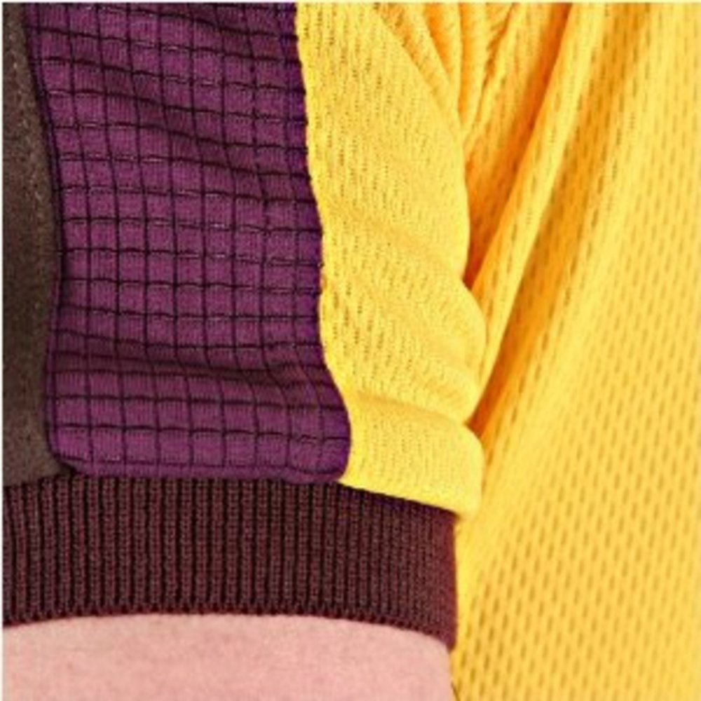 Burgundy and Yellow Crew Neck Short Sleeve Slim Fit T-Shirt