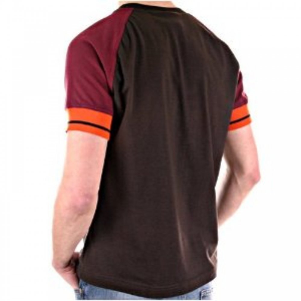 Brown Short Sleeve V Neck Slim Fit T-Shirt