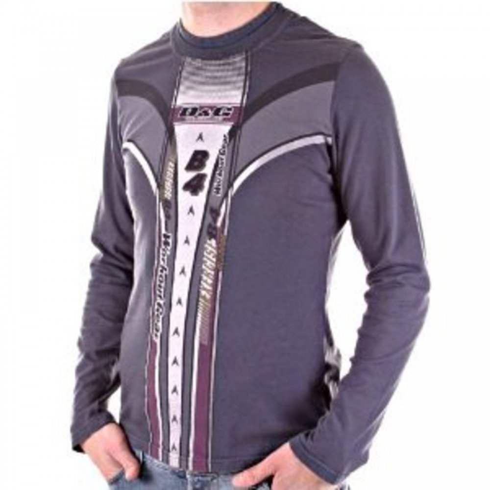 Washed Round Neck T Shirt in Grey