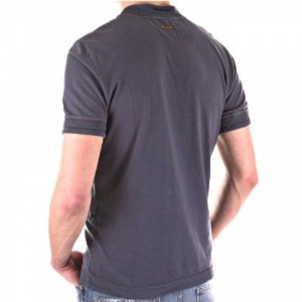 Washed grey slim fit short sleeve tshirt