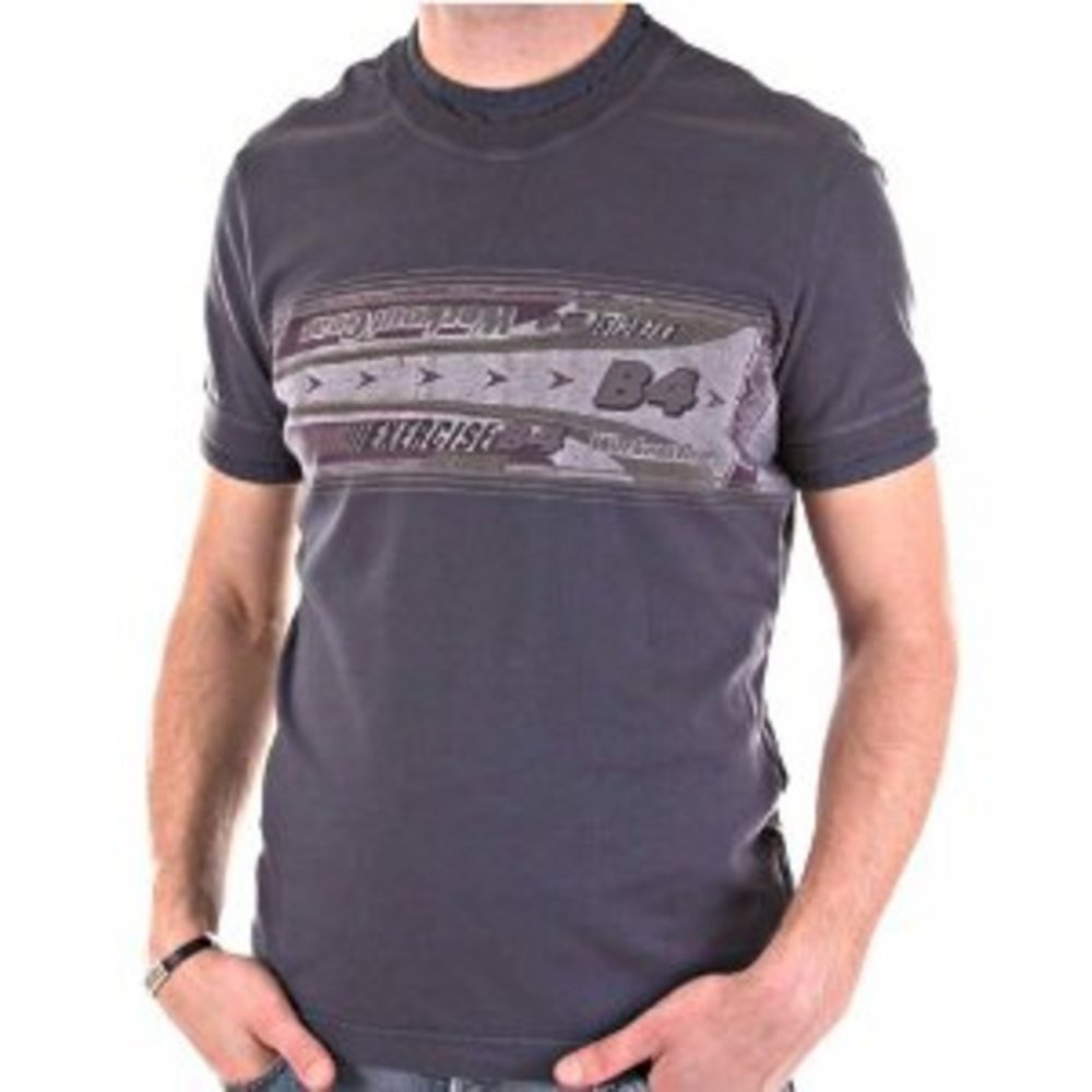Washed grey slim fit short sleeve tshirt