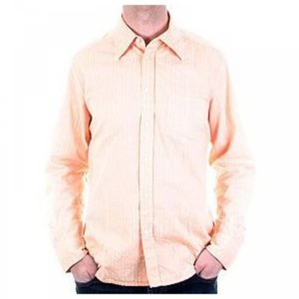 Self-coloured woven stripe shirt